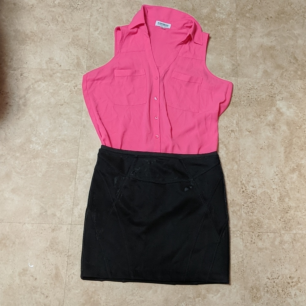 Black mini-skirt